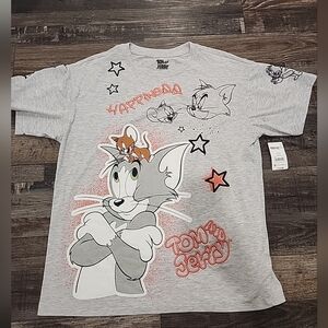 Freeze Gray Tom and Jerry Kids Tee with Stars